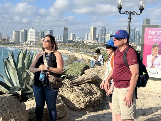 Tel Aviv Skyline in Background