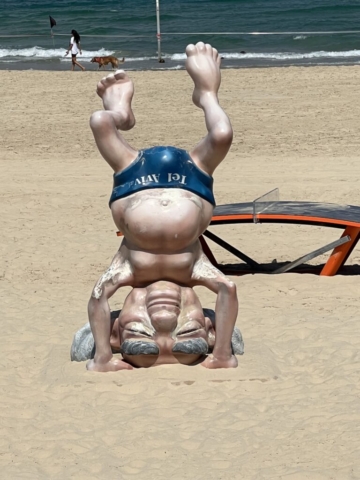A typical Israeli on the Tel Aviv beaches